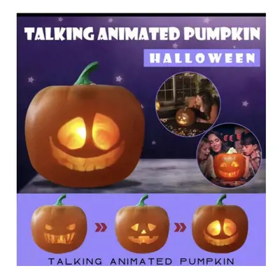 Animated Talking Pumpkin Halloween Party Scary Jabberin Jack Ghost