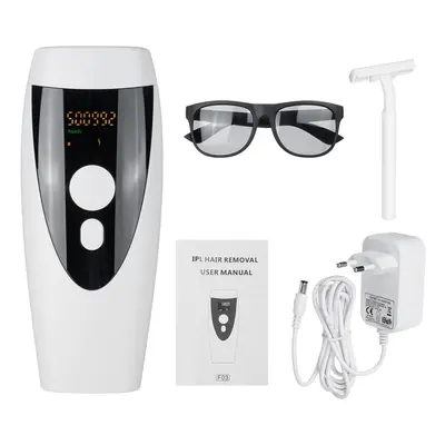 (EU Plug) Gear Adjutable Hair Remover 500,000 Flashes Display Laser Hair Removal Epilator Painle