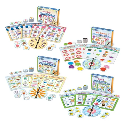 Learning Resources Super Spring Bingo Bundle Preschool Game - Ages 3+ Colors Shapes and Numbers 