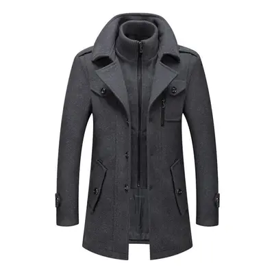 (grey, S) Trench Coat For Men Woolen Coat For Men Jackets For Men Fashion Jacket&coat Mens Coat 