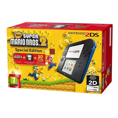 Nintendo 2DS Console Black/Blue with New Super Mario Bros Game Pre-installed