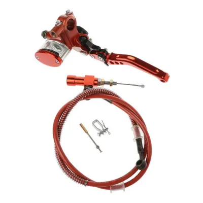 (orange, 1) 7/8" 22mm Motorcycle Cnc Hydraulic Clutch Kit Lever Master Cylinder Knitting Oil Hos