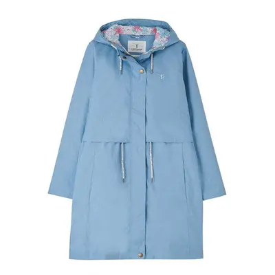 (14, Soft Denim) LightHouse Women's Pippa Coat - Ladies 3/4 length Waterproof Spring Summer Outd