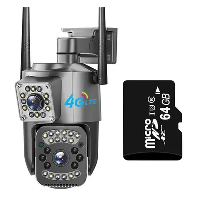 (4G version 64GB) Eu V380 Pro Wi-fi 4g Sim Card 4k 8mp Cctv Camera Outdoor Ip Security Camera Bi