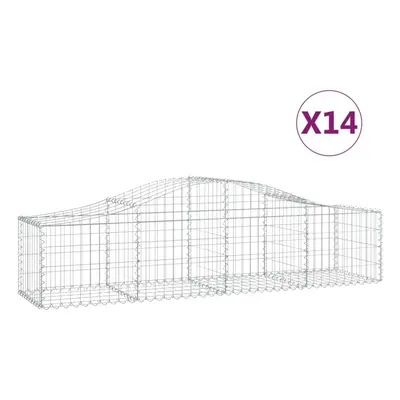 (200 x x 40/60 cm/ pcs) vidaXL Arched Gabion Basket Stone Basket Gabion Retaining Wall Galvanise