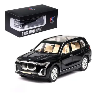 (black, 1/24-20.5x8x7cm) 1/24 Scale X7 Suv Model Car Toy, Zinc Alloy Pull Back Toy Car With Soun