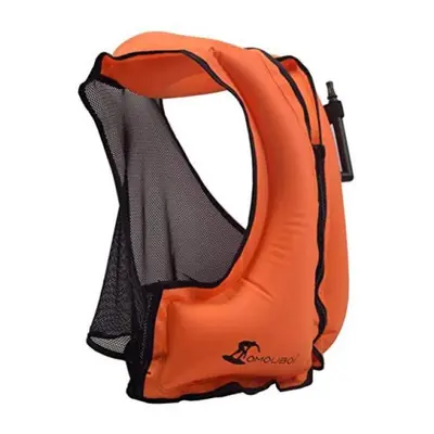 (orange) Snorkel Vests Adults Inflatable Floatage Jackets Lightweight Kayak Buoyancy Vest Portab