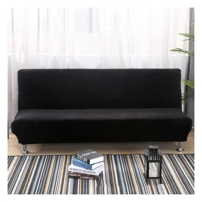 (black, Size) Plush Sofa Bed Cover Solid All -inclusive Slipcover For Sofa Bed Without Armrest C