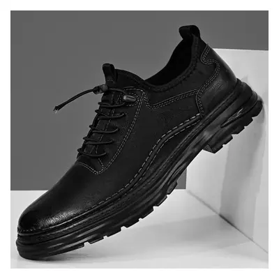 (black, 41) Men&apos;s Casual Leather Shoes Driving Shoes