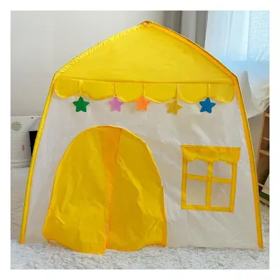 (yellow) 1.3m Portable Children&apos;s Tent Wigwam Folding Kids Tents Tipi Baby Play House Large