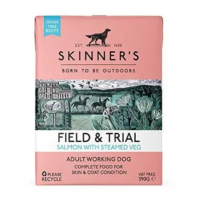 Skinner's Field & Trial Salmon & Steamed Veg - Adult Wet Dog Food, Omega 3, 390g (Pack of 18)