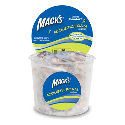 Mack's Acoustic Foam Ear Plugs (100 Pair) -Beige, Boxâ¦