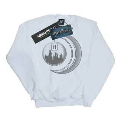 (M, White) Harry Potter Mens Hogwarts Moon Sweatshirt