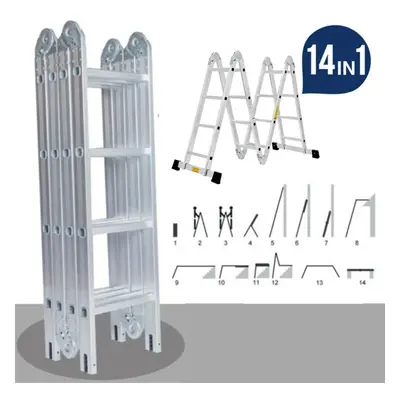 4.7M Aluminium Ladder Multi-Purpose Extendable Folding Steps