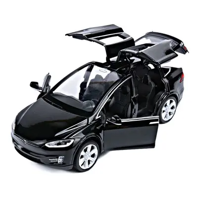 (Black) Tesla Model X 90D SUV Diecast Model Car Kids Gift