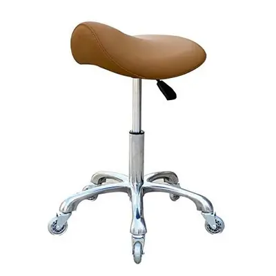 FRNIAMC Professional Saddle Stool with Wheels Ergonomic Swivel Rolling Height Adjustable for Cli