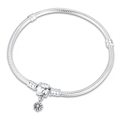 Moments Daisy Flower Clasp Bracelets 100% Sterling Silver Jewelry