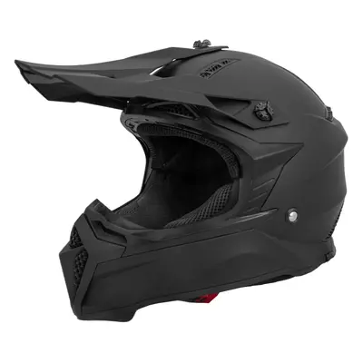 (Matt Black, M) ZORAX X309 Attack Adult Motorbike Motocross Quad Helmet Crash ECE2206