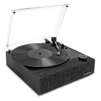 Victrola Eastwood II Record Player, Black, Bluetooth 5.1, Vinyl Stream Technology, 3-Speed, AT-3