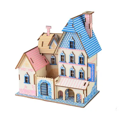 () 3D Woodcraft Assembly Doll House Kit Decoration Toy Model for Kids Gift