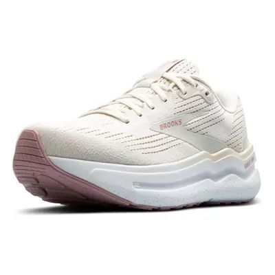 Brooks Womens Ghost Max Neutral Running & Walking Shoe - Coconut Milk/Gray/Zephyr - Wide