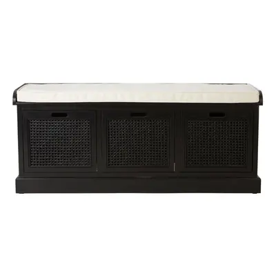 Premier Housewares Heritage Drawers Black Finish Storage Bench