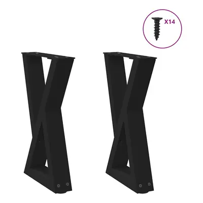 (black, x (42-43.3) cm) vidaXL Coffee Table Legs pcs Black 60x(30-31.3) cm Steel