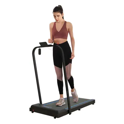 SPORTNOW 2.5HP Folding Treadmill Walking Pad w/ LED Display, No Assembly Blue