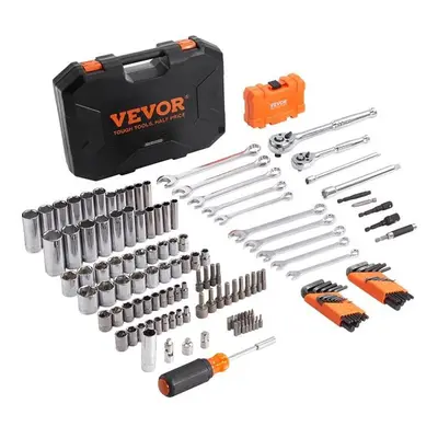 Vevor JXGJTZ1438SAEUVL7V0 0.25 & 0.38 in. Mechanics Tool Set & Socket Set - Piece