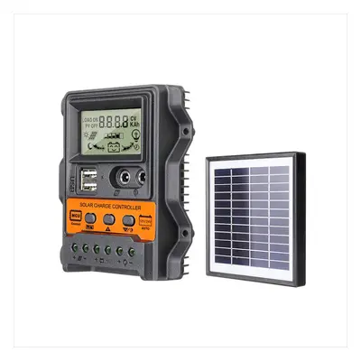 (20A+Panel) LCD Display 12V/24V 10A/20A/30A Input Solar Charge Controller Auto Parameter Adjusta