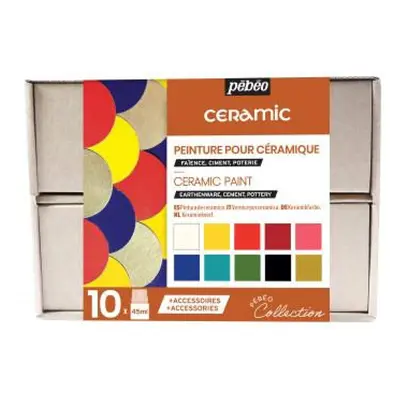 Pebeo Ceramic Collection Set, Assorted, 10X45ML