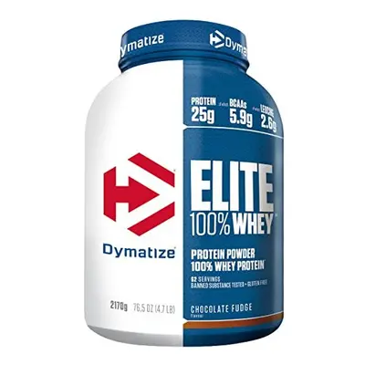 Dymatize Elite 100% Whey Chocolate Fudge 2170g - High Protein Low Sugar Powder + Whey Protein an