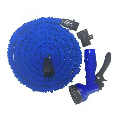 (Blue, 150FT) 150FT Heavy Duty Expandable Garden & Carwash Magic Hose Pipe Spray Gun