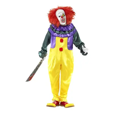 (M, Multicoloured) Smiffys Mens Classic Horror Clown Costume Set