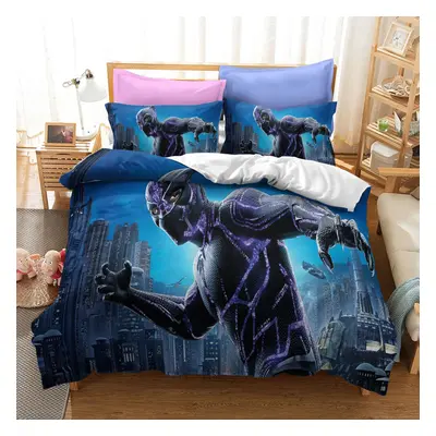 (Style 11, Single(135X200CM/2PCS)) Black Panther Bedding Single Double Duvet Cover UK