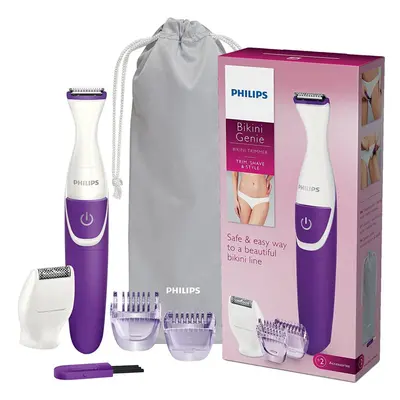 Philips Women's Bikini Genie Trimmer Battery Powered - Trim Shape & Smooth 0.5mm