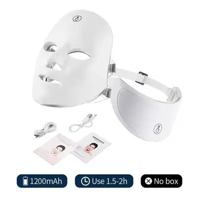 (as the picture) Colors Led Facial Mask With Neck Red Light Therapy Mask For Skin Tightening Lif