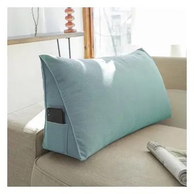 (sky blue, 120*35*20cm) Large Backrest Living Room Bedside Rectangular Backrest Cushion Queen Pi