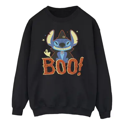 (XXL, Black) Disney Mens Lilo & Stitch Boo! Sweatshirt