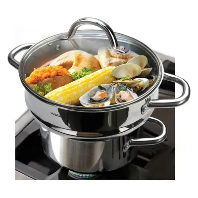 (24 cm Steam Insert - 20cm Steam Pot, Mirror Polished Nickel Free Stainless Steel) PCS Whole Foo