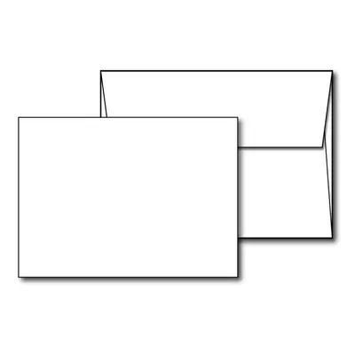 Heavyweight Blank White 5"" X 7"" Cards with Envelopes - Cards & En