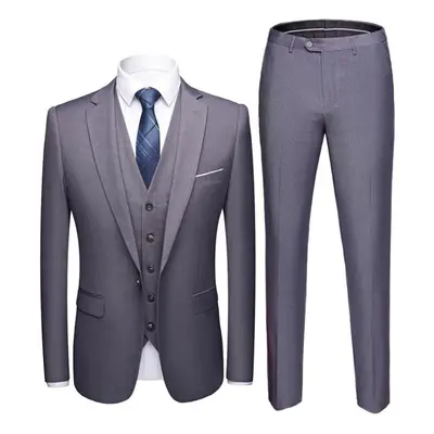 (grey, XXXXXXL) Men&apos;s Plus Size Uniform Sets Office Uniform Thin Suit Party Uniform Set Men