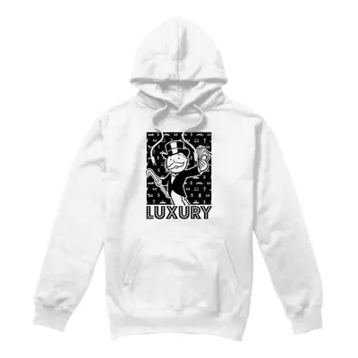 (XL, White) Monopoly Mens Hoodie