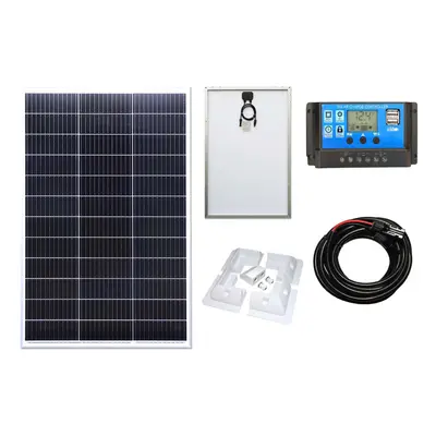 150w Mono Solar Panel Battery Charging Kit Controller Mounting Bracket Set K2 Caravan Camping Ph