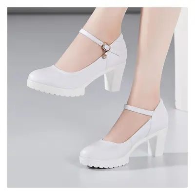 (white, 37) Heels Platform Shoes Women Pumps High Heel Spring Wedding Shoes Ladies Office Shoe