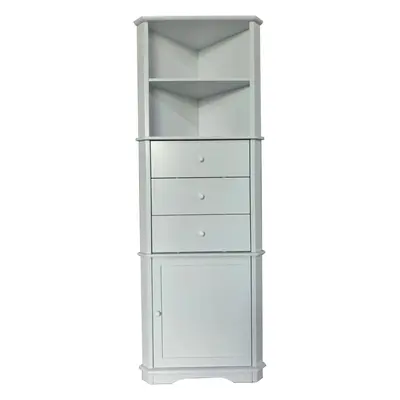 Storage Cabinet corner unit with open Shelves Door and Drawers