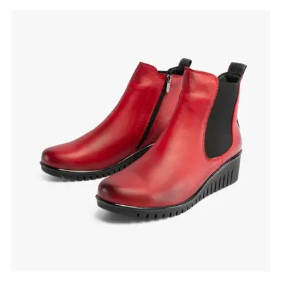 (UK 6, Red) Lotus DRESDEN Womens Boots Red