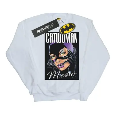 (5XL, White) DC Comics Mens Batman Catwoman Feline Fatale Sweatshirt