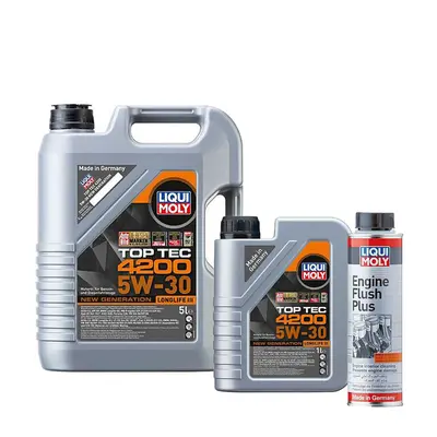 6L 5W30 Liqui Moly Top Tec BMW LL PORSCHE + ENGINE FLUSH PLUS - 300ml