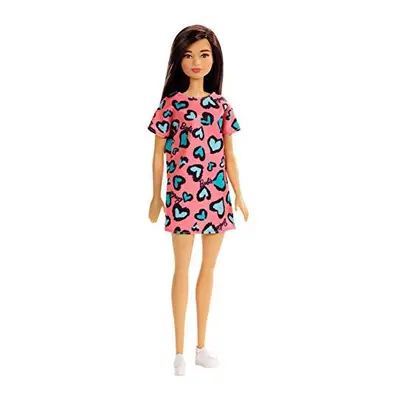 ?Barbie Doll, Brunette, Wearing Pink and Blue Heart-Print Dress and Platform Sneakers, for to Ye